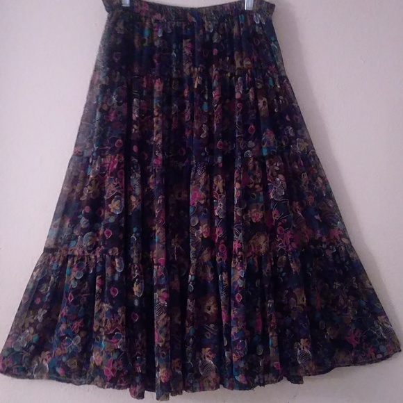 Serengeti Skirts Full To Floor Floral Poshmark